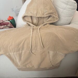 ALO Yoga Brown Cropped Sweatshirt